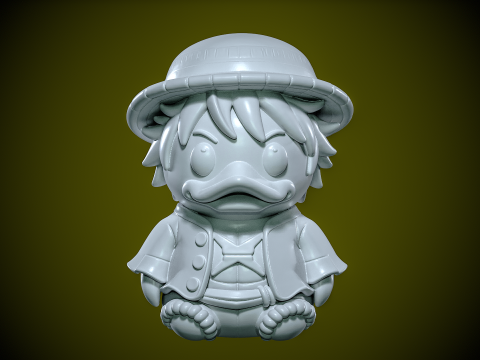 Rubber Duck - Luffy One Piece - 3d print 3D प्रिंट मॉडल
