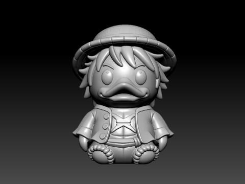 Rubber Duck - Luffy One Piece - 3d print 3D प्रिंट मॉडल