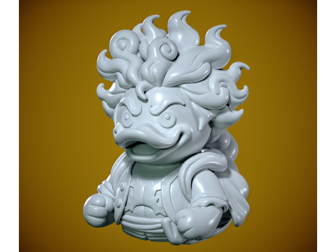 Rubber Duck - Monkey D Luffy Gear 5 - 3D print 3D 프린트 모델