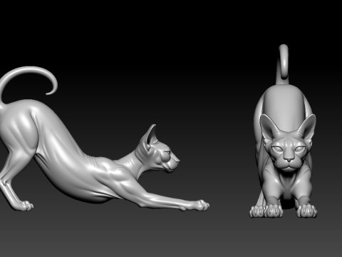CAT sphynx model - Cat urban vibes - 3D print Model Cetak 3D