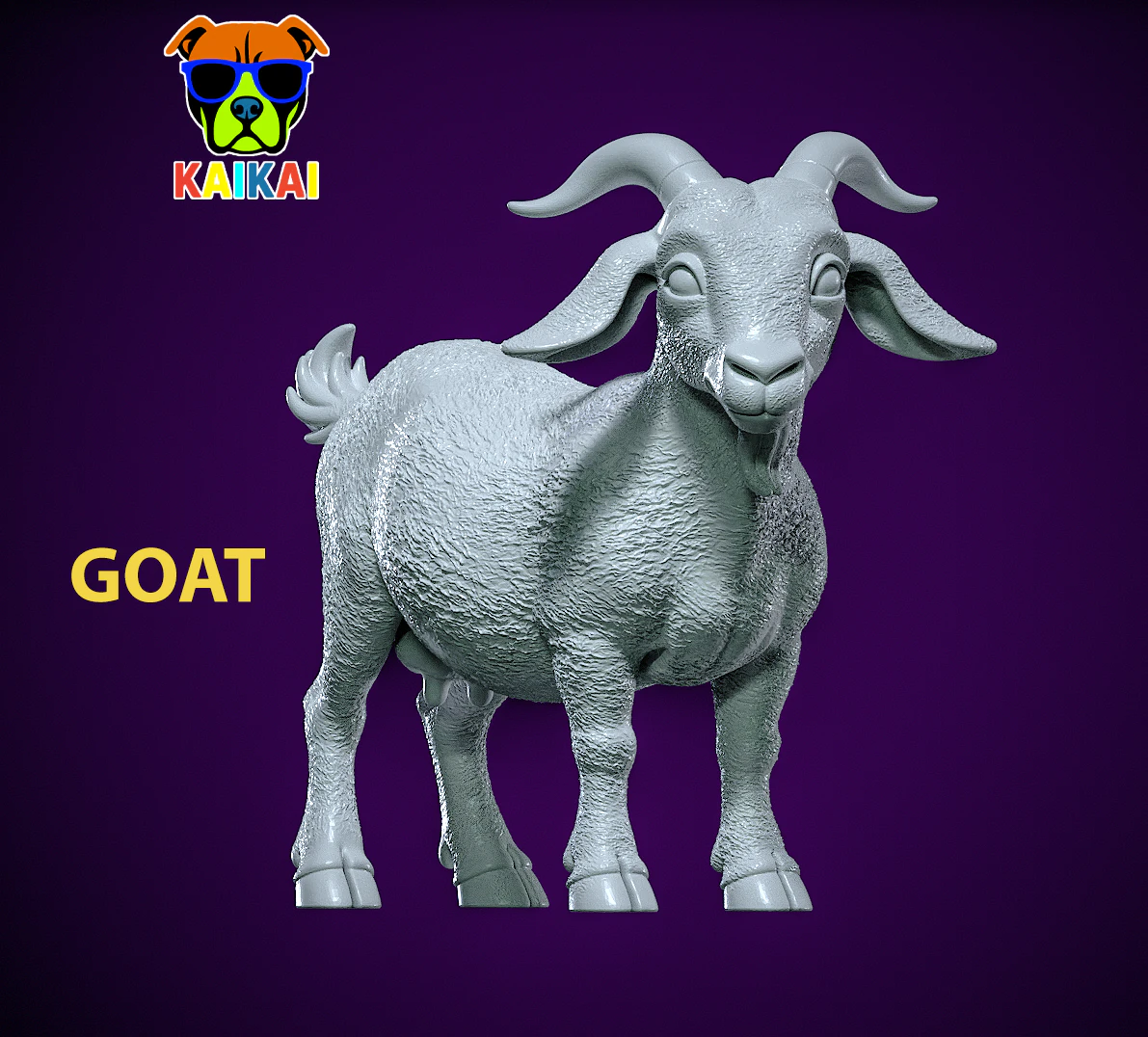 Mountain goat statue - 3D print 3D Print Model .c4d .max .obj .3ds .fbx .stl .blend 