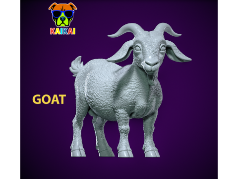 Mountain goat statue - 3D print Modello di stampa 3D