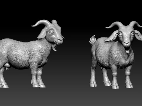 Mountain goat statue - 3D print 3D Print Model