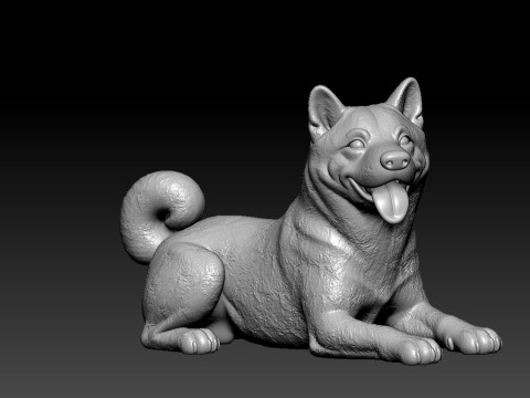 Ba Inu93 model - Japanese small dog breed - 3D print 3D 프린트 모델