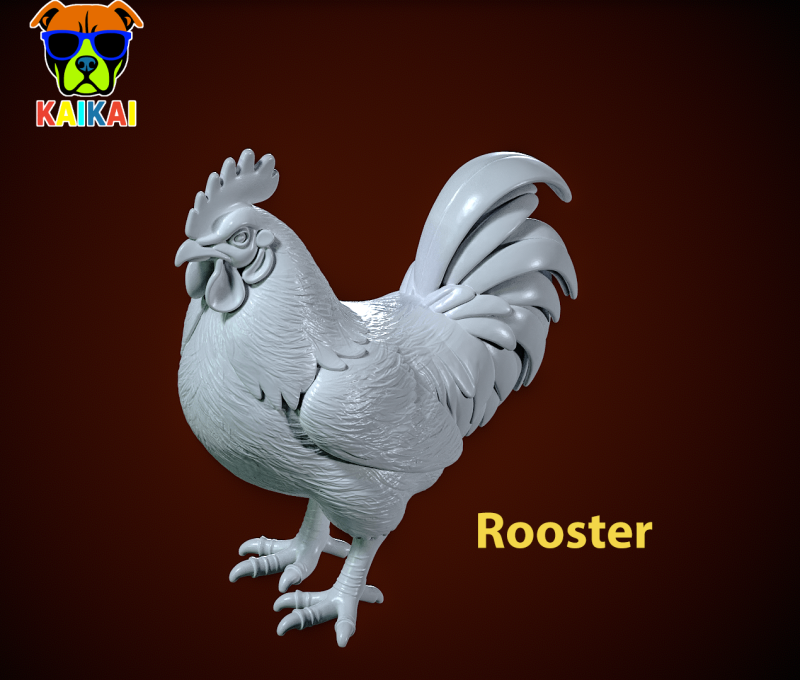 Rooster statue - animal decor - 3D print 3D Принт Модель .c4d .max .obj .3ds .fbx .stl .blend