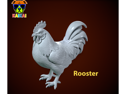 Rooster statue - animal decor - 3D print 3D 프린트 모델
