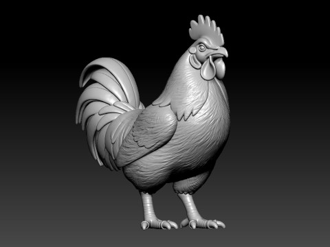 Rooster statue - animal decor - 3D print 3D Принт Модель