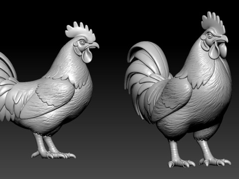 Rooster statue - animal decor - 3D print 3D Принт Модель