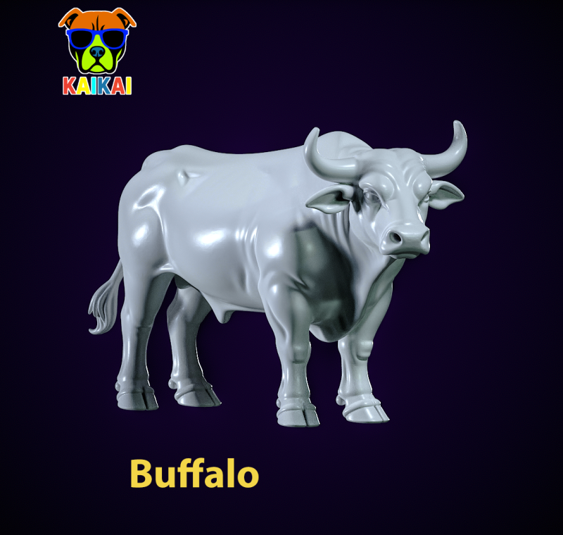 Buffalo statue - water buffalo decor - 3D print 3D Druckmodell .c4d .max .obj .3ds .fbx .stl .blend