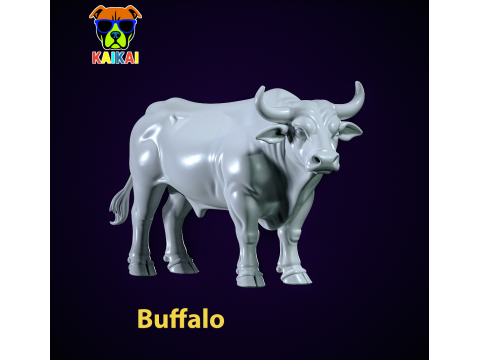 Buffalo statue - water buffalo decor - 3D print 3D Print Model