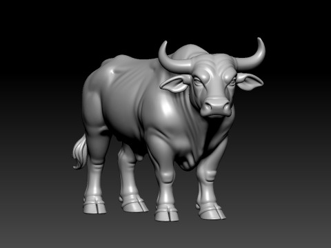 Buffalo statue - water buffalo decor - 3D print 3D Druckmodell