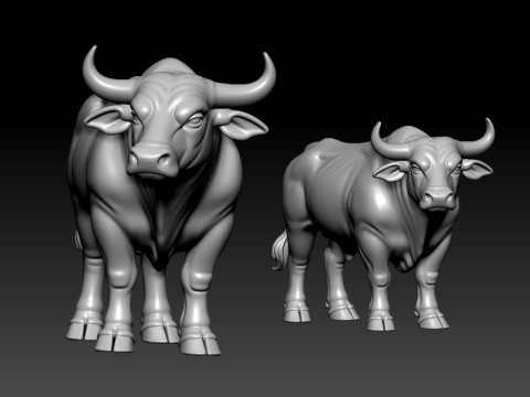 Buffalo statue - water buffalo decor - 3D print 3D Druckmodell