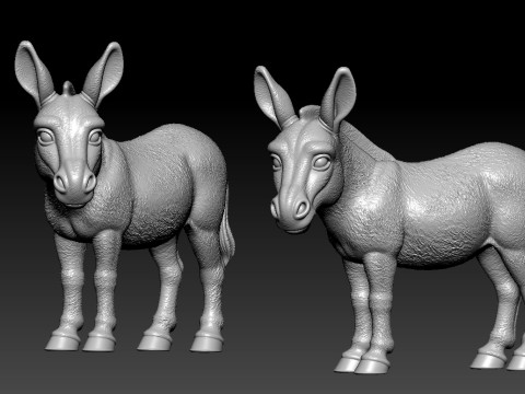 Donkey statue - Burro decor - 3D print 3D 프린트 모델