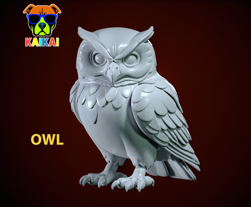 Owl model - Night owl decor - 3D print Model do druku 3D .c4d .max .obj .3ds .fbx .stl .blend 