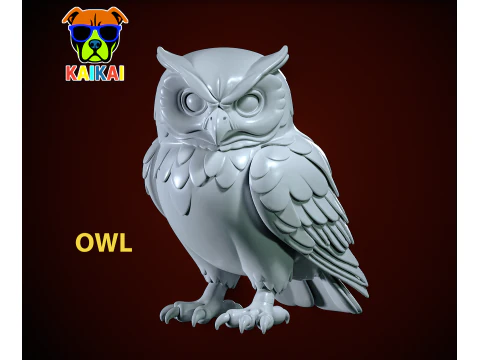 Modelo b&uacute;ho - Decoraci&oacute;n noct&aacute;mbulo - Impresi&oacute;n 3D Modelo de impresión 3D