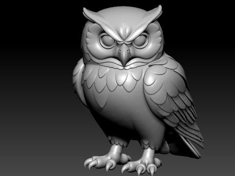 Owl model - Night owl decor - 3D print Model do druku 3D