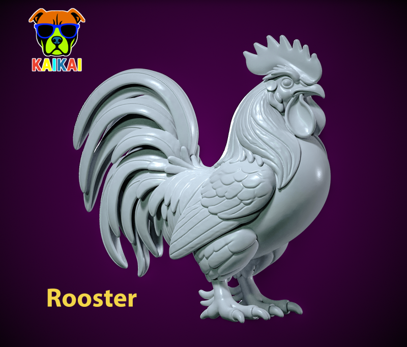 Chicken - Rooster model - 3D print 3D Принт Модель .c4d .max .obj .3ds .fbx .stl .blend