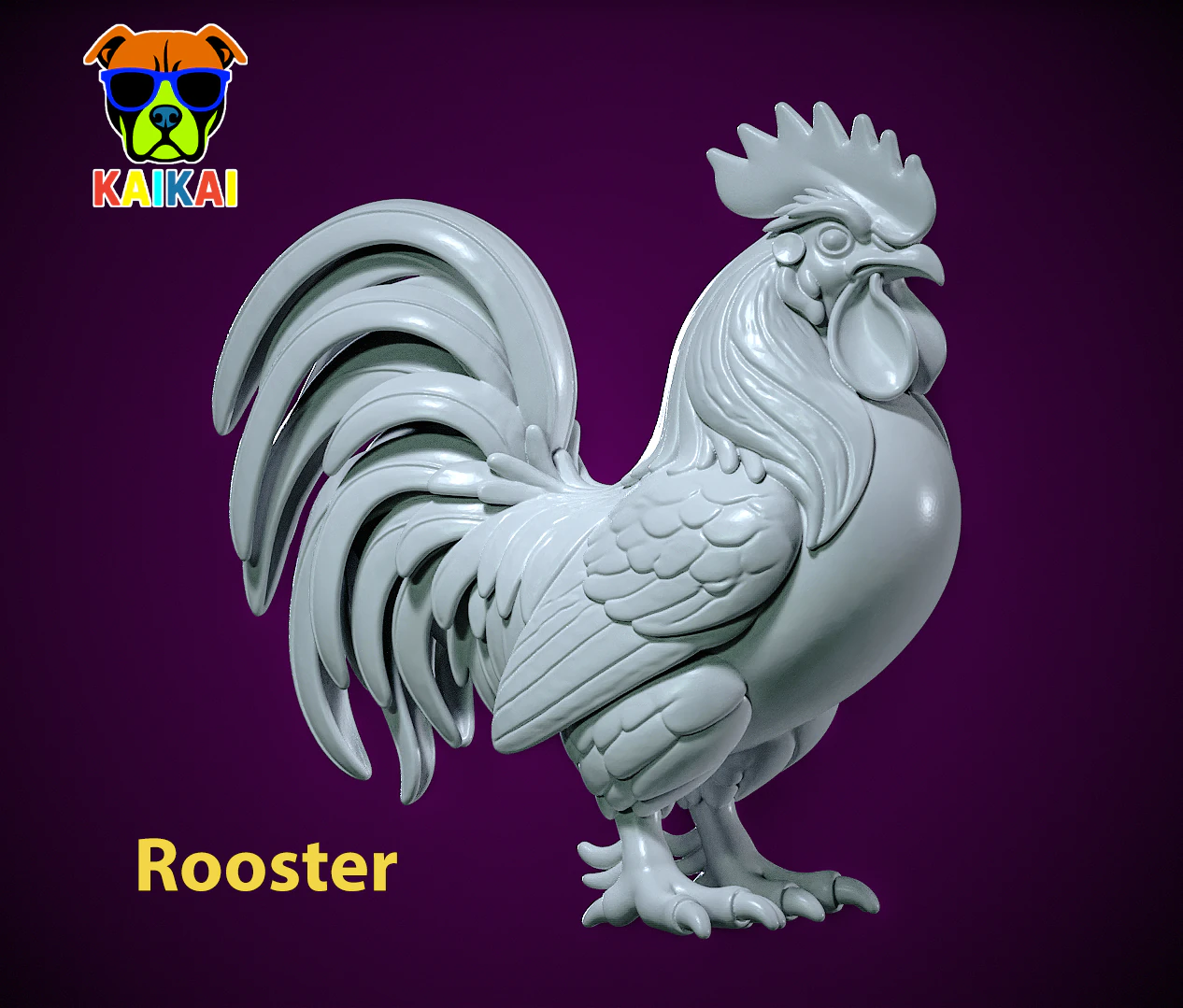 Chicken - Rooster model - 3D print 3D Print Model .c4d .max .obj .3ds .fbx .stl .blend 