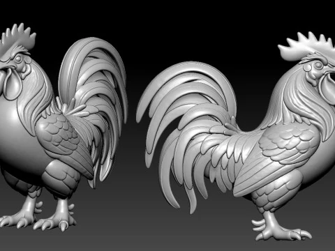 Chicken - Rooster model - 3D print 3D Print Model