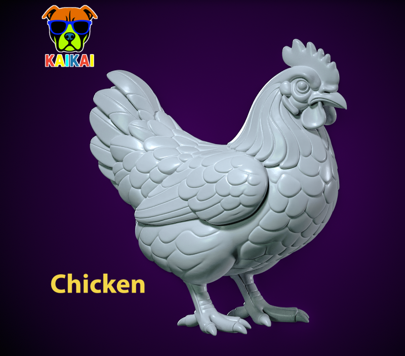 Chicken - The hen model - 3D print 3D 打印模型 .c4d .max .obj .3ds .fbx .stl .blend 