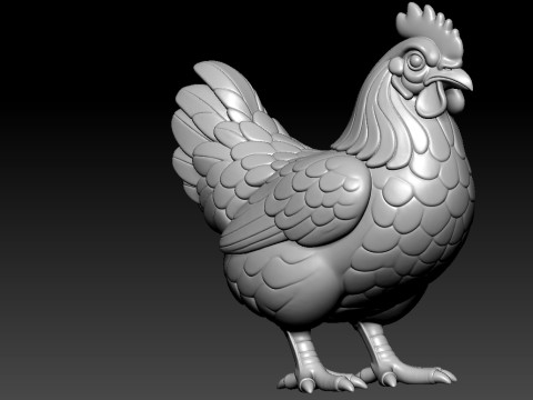Chicken - The hen model - 3D print 3D 打印模型
