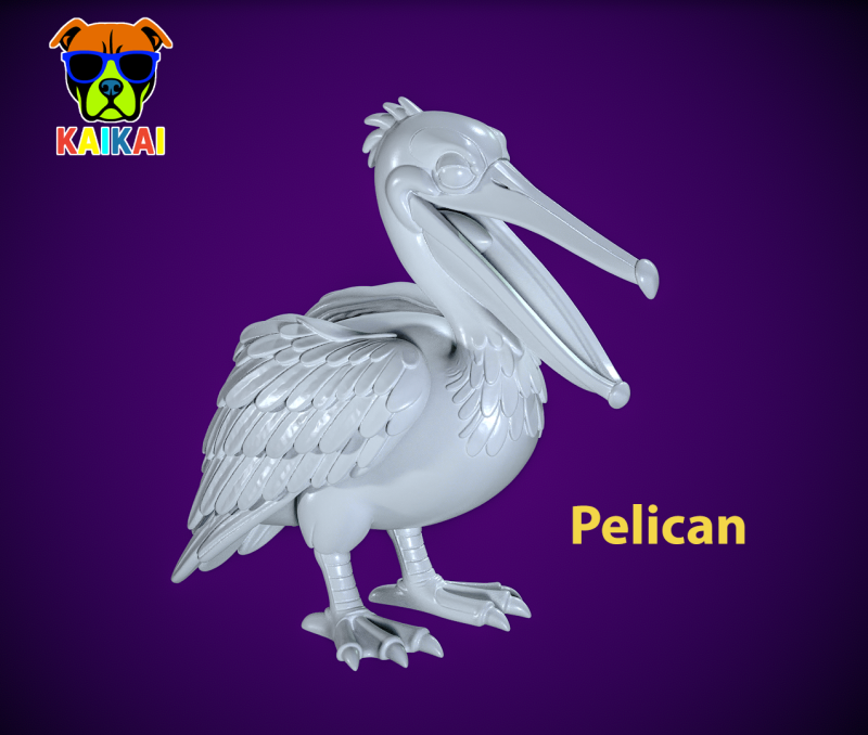 Pelican - White pelican statue - 3D print 3D Принт Модель .c4d .max .obj .3ds .fbx .stl .blend 