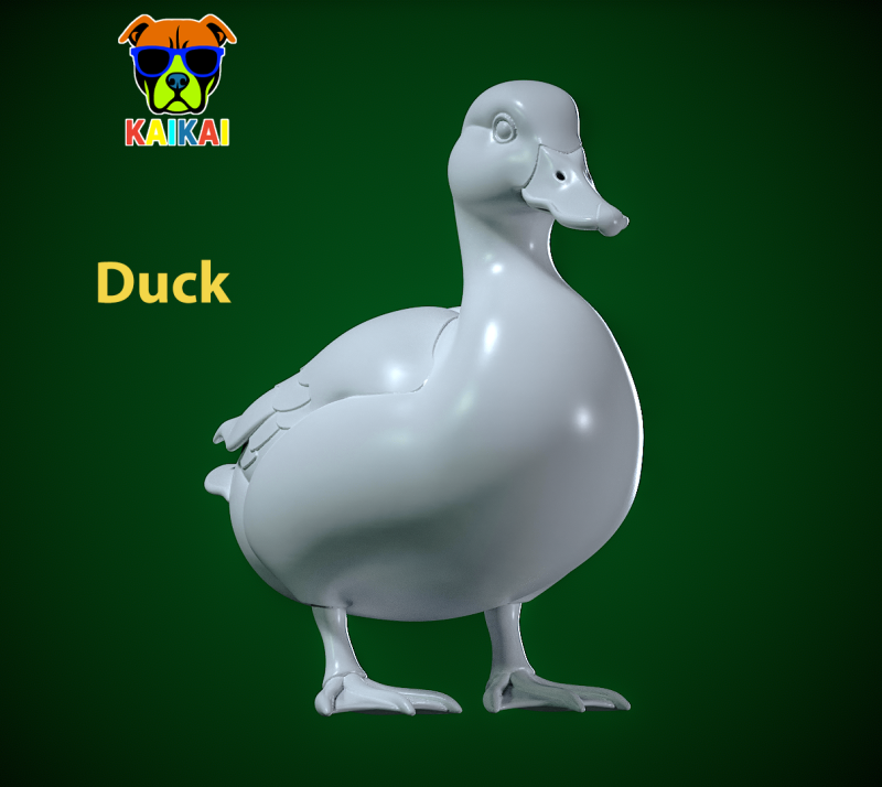Duck statue - Duck model - 3D print 3Dプリントモデル .c4d .max .obj .3ds .fbx .stl .blend