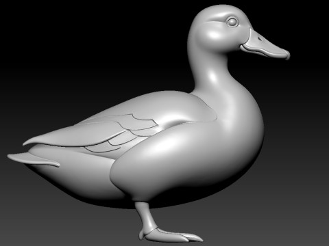 Duck statue - Duck model - 3D print 3Dプリントモデル