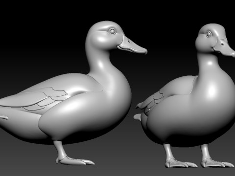 Duck statue - Duck model - 3D print 3Dプリントモデル