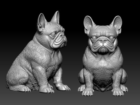 Bulldog statue - america bully dog - 3D print 3D Baskı Modeli