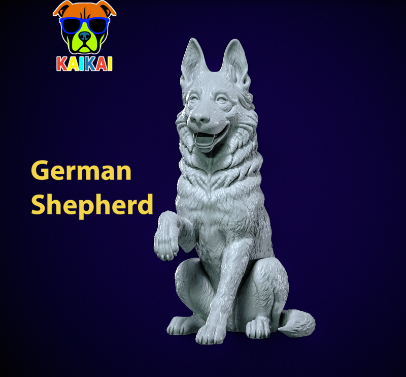 Dog - German Shepherd Dog model - 3D print 3D 打印模型 .c4d .max .obj .3ds .fbx .stl .blend