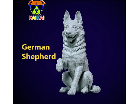 Cane - Modello di pastore tedesco - stampa 3D Modello di stampa 3D