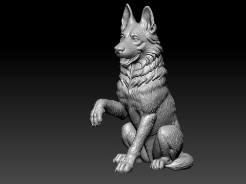 Dog - German Shepherd Dog model - 3D print 3D 打印模型