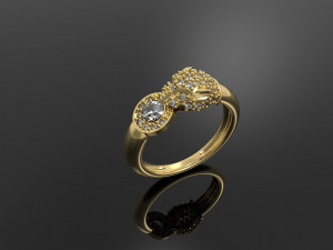 panther diamond ring 3D Принт Модель