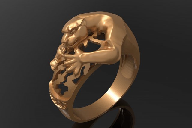 panther ring Modelo de Impressão 3D .c4d .max .obj .3ds .fbx .stl .blend 