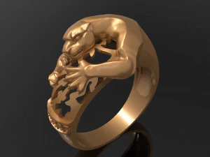 팬더 링 3D 프린트 모델