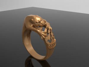 panther ring Modelo de Impressão 3D