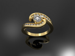 diamond ring 3D 프린트 모델