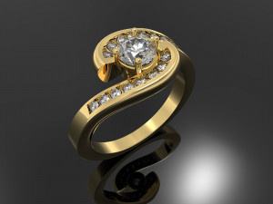 diamond ring 3D 打印模型