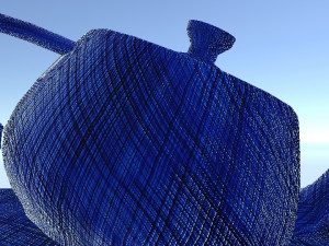 blue plastic with extruded black ornament Texturas CG