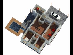 single family home 3D Модель