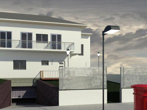 moradia isolada com 2 pisos e sub-piso de garagem Modelo 3D