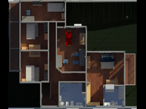 detached house with 2 floors and a garage sub-floor Modelo 3D