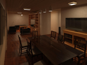 detached house with 2 floors and a garage sub-floor Modelo 3D