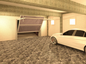 detached house with 2 floors and a garage sub-floor Modelo 3D