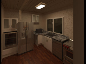 detached house with 2 floors and a garage sub-floor Modelo 3D