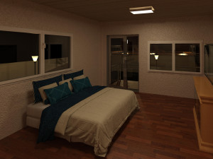 detached house with 2 floors and a garage sub-floor Modelo 3D