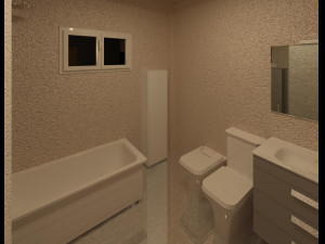 detached house with 2 floors and a garage sub-floor Modelo 3D