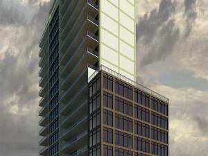 hotel with 18 floors 3D 模型