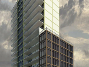 hotel with 18 floors 3D Model